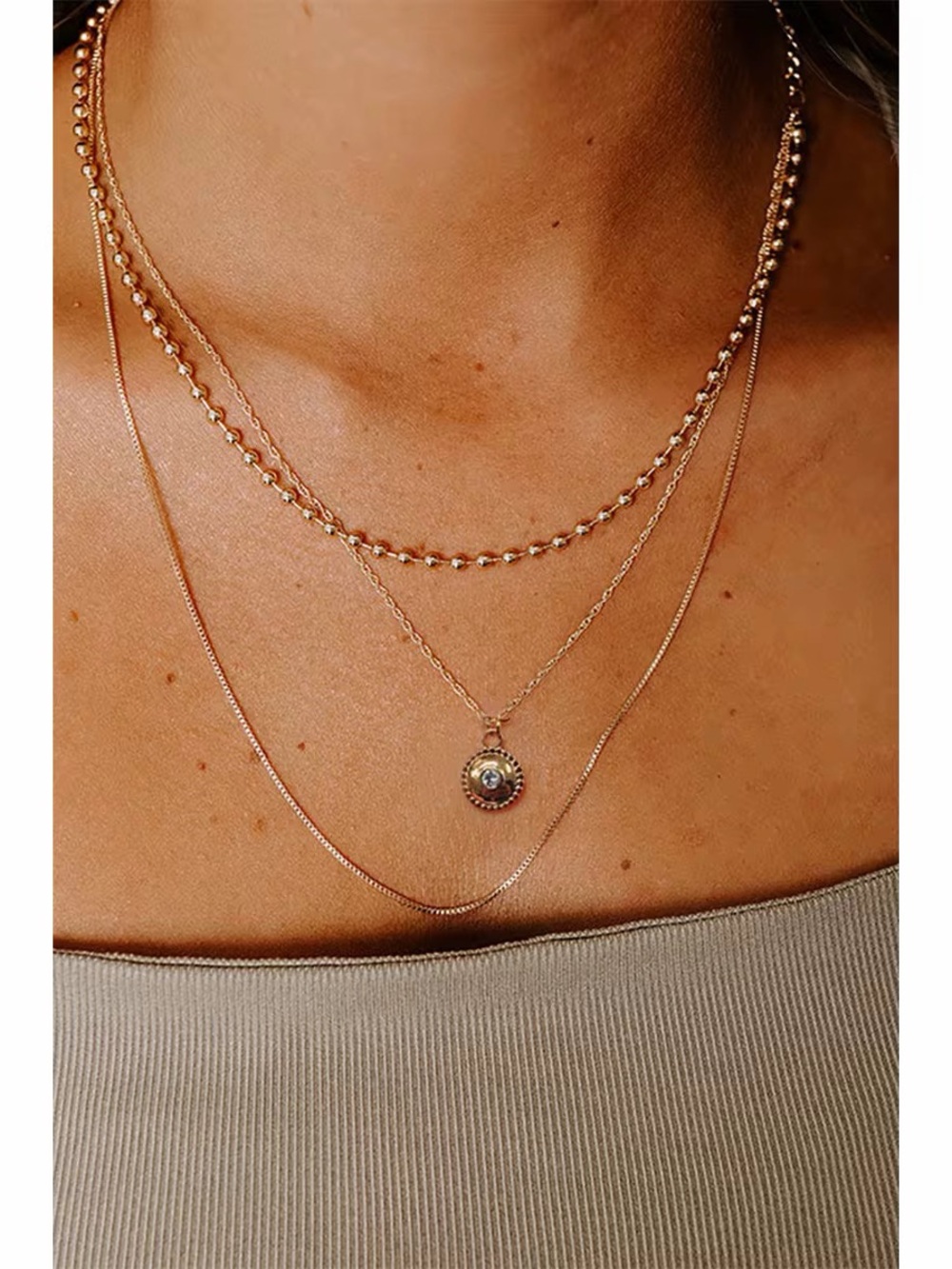18K Gold Plated Layered Necklace